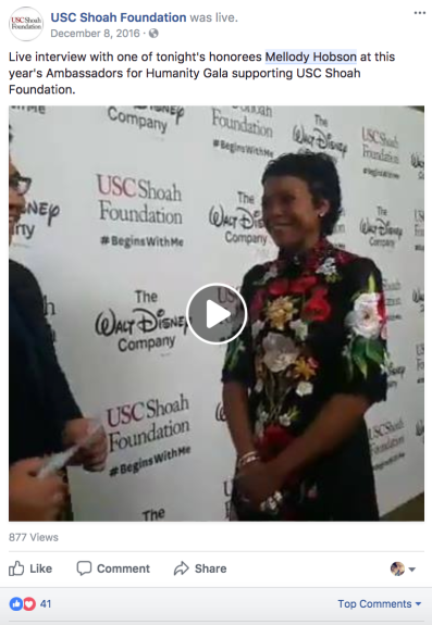 Facebook Live video with Mellody Hobson